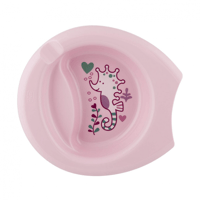 صحن طعام للمواليد CHICCO وردي