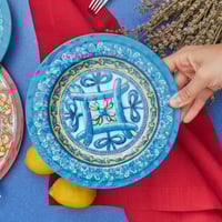 صحن ميلامين فاخر Letizia Blue Ethnic