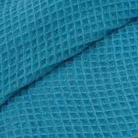 لحاف خفيف (شال) Waffle لون أزرق