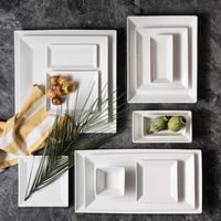 صحن سيراميك مستطيل وسط Carmen