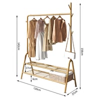 علاقة ملابس وأحذية Tree Plus لون ذهبي