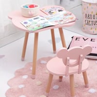 طقم طاولة و كرسي أطفال خشبي Teddy