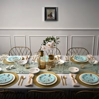 طقم مائدة فاخر 84 قطعة Grace Mint