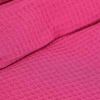 لحاف خفيف (شال) Waffle لون وردي