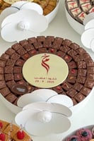 صينيه الورده ابيض شوكلت بلجيكي فاخر