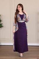 فستان سهرة كريب وخامة الترتر الملون