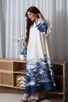 جلابية قطن بطابع هاواي وألوان جميلة