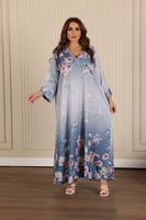 جلابية روز مطرزة وأنيقة