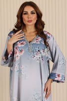 جلابية روز مطرزة وأنيقة