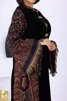 جلابية مخمل ممزوجة بالخام الكشميري الشتوي