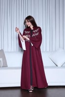 جلابية لينن قطعتين مطرزة في الصدر – أناقة عملية بأ...