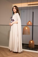 جلابية جوجيت فراشة بكلفة مطرزة من الامام