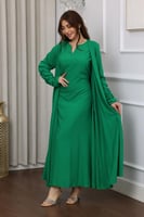 جلابية قطعتين بتطريز نخلة و جمل في الظهر