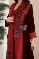 جلابية مخمل قطعتين بكلفة موردة في الامام والخلف