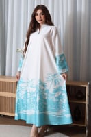 جلابية قطن بطابع هاواي وألوان جميلة