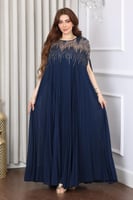 جلابية كسرات بخامة الجورجيت وتطريز في الصدر