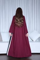 جلابية لينن قطعتين مطرزة في الصدر – أناقة عملية بأ...