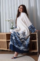 جلابية قطن بطابع هاواي وألوان جميلة