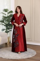 جلابية مخمل قطعتين بكلفة موردة في الامام والخلف