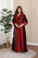 جلابية مخمل قطعتين بكلفة موردة في الامام والخلف