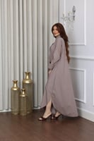 جلابية بخامة قطن بوبلين بتطريز في الصدر