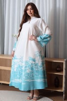 جلابية قطن بطابع هاواي وألوان جميلة