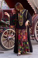 جلابية كريب بحريني وشالكي بحزام داخلي مخفي