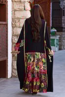 جلابية كريب بحريني وشالكي بحزام داخلي مخفي