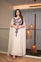 جلابية جوجيت فراشة بكلفة مطرزة من الامام