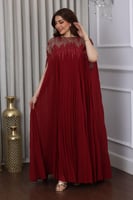 جلابية كسرات بخامة الجورجيت وتطريز في الصدر