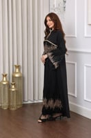 جلابية كريب بإضافة التل المطرز بالترتر