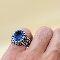 خاتم توباز بفضه صياغة عارف عيار 990 مقاس 10 usa