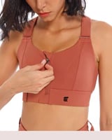 صدرية رياضية بدعم عالي - لون طوبي