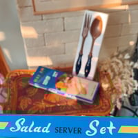 قطعتان ، مجموعة ملاعق السلطة اصدار عتيق