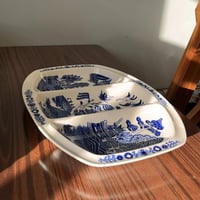 صحن خزف مقسّم فنتج ونادر | صناعة يابانية