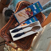 قطعتان ، مجموعة ملاعق السلطة اصدار عتيق