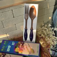 قطعتان ، مجموعة ملاعق السلطة اصدار عتيق