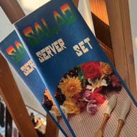 قطعتان ، مجموعة ملاعق السلطة اصدار عتيق