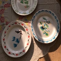 dish صحن غضار شكل بيضاوي مقاسات متنوعه