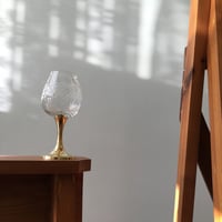 كأس كرستال بقاعدة نحاس ، صناعة هندية قديمة