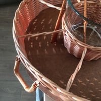 سلة فنتج مقسّمه من الخيزران، صناعة كورية