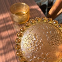 علبة زجاج لون الكهرمان | صناعة يابانية فنتج ونادرة...