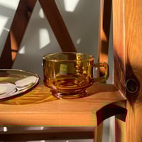 كوب صناعة يابانية فنتج لون الكهرمان من SOGA GLASS