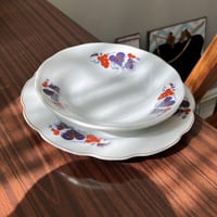 صحن صيني اصدار قديم | نمط حصاد العنب