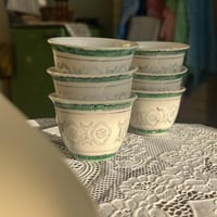 نص درزن فناجيل عتيقة | ختم صيني أحمر