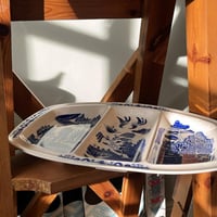 صحن خزف مقسّم فنتج ونادر | صناعة يابانية