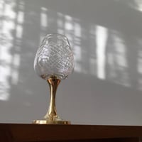 كأس كرستال بقاعدة نحاس ، صناعة هندية قديمة