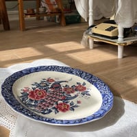 Dish صحن بيضاوي عتيق ونادر - صناعة يابانية