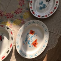 dish صحن غضار شكل بيضاوي مقاسات متنوعه