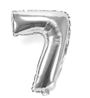 بالونات الارقام الفضية